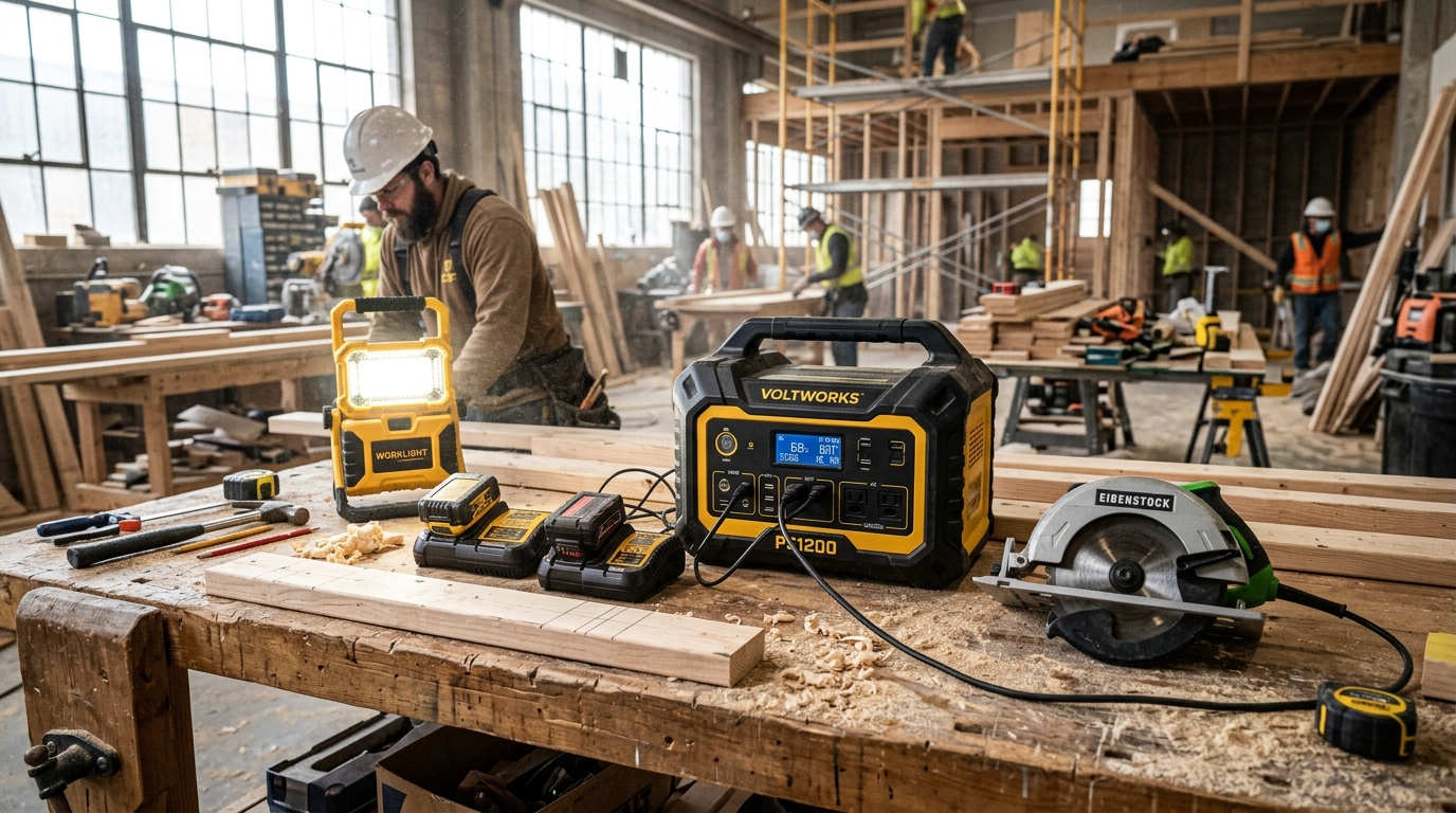 Portable Battery Packs for Power Tools on Construction Sites